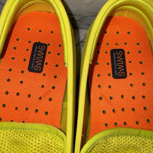 SWIMS Penny Loafers Neon Yellow Size 7 Excellent - Picture 3 of 6
